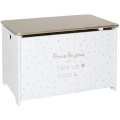 ATMOSPHERA, CRÉATEUR D'INTÉRIEUR Coffre à Jouets Doré En Bois - Multicolore