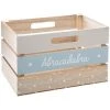 Atmosphera - Caisse De Rangement Cagette En Bois New Style Bleu - Bleu/gris
