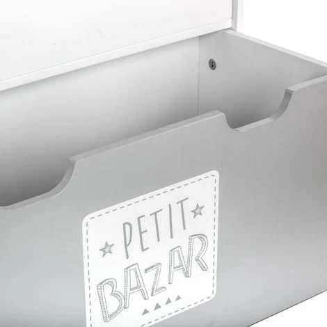 ATMOSPHERA KIDS Bibliothèque Enfant Petit Bazar - L. 62 X H. 70 Cm - 62 X 30 X 70 - Gris – Image 2