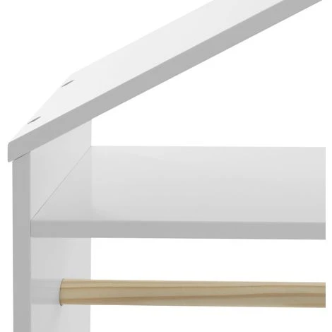 ATMOSPHERA KIDS Penderie à Roulettes Enfant Douceur - 80 X 36 X 120 - Blanc – Image 3