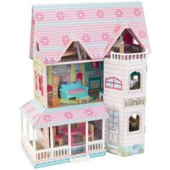 KidKraft Maison De Poupées à 3 étages Abbey Manor 60,58x32,77x71,76 Cm - Rose