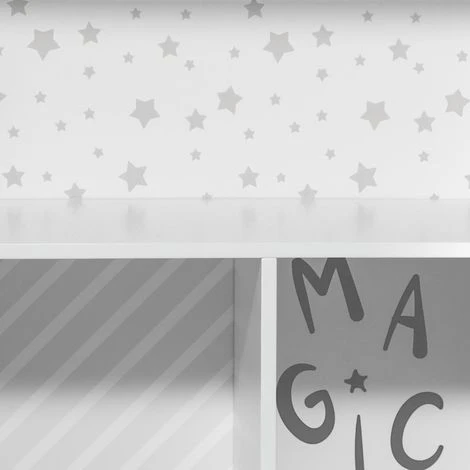 Etagère Enfant Forme Maison 7 Cases Gris - L.73,5 X L.30 X H.114 Cm -PEGANE- – Image 3