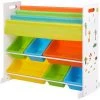 SONGMICS Meuble De Rangement Pour Jouets Et Livres, Étagère De Rangement Pour Chambre D’Enfant, Avec Paniers Amovibles, Multi-Colore GKR03W - Multi-Colore