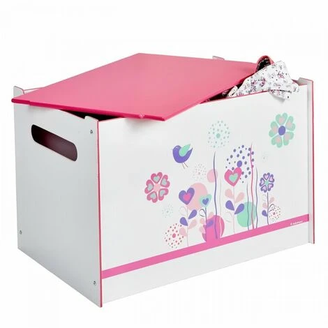 MOOSE TOYS FLEURS ET OISEAUX Coffre A Jouets Enfant Rose Et Blanc HelloHome - Worlds Apart