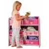 MOOSE TOYS WORLDS APPART Meuble De Rangement Enfant - 6 Bacs HelloHome Fleurs Et Oiseaux - Rose