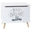 ATMOSPHERA FOR KIDS Coffre Rangement Enfant Petit Bazar Atmosphera Gris Et Blanc