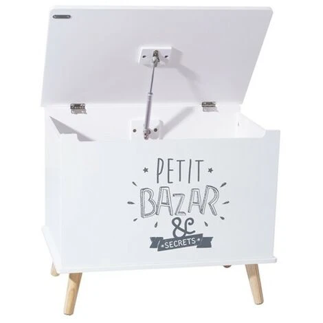 ATMOSPHERA FOR KIDS Coffre Rangement Enfant Petit Bazar Atmosphera Gris Et Blanc – Image 3
