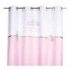 ATMOSPHERA FOR KIDS Meuble Chateau De Rangement Rose + 2 Rideaux Princesse Rose Noeud Brodé