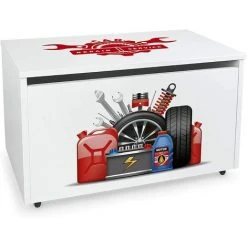 LEOMARK Coffre à Jouets XXL Sur Roues: Service De Voiture