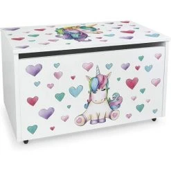 LEOMARK Coffre à Jouets XXL Sur Roues: Licorne