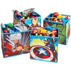 MOOSE TOYS Lot De 4 Cubes De Rangement Pliables Avengers 28 CM X 28 CM - Multicolor