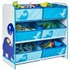 MOOSE TOYS Meuble à 6 Paniers Dinosaure - Blanc, Bleu