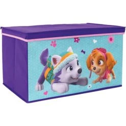 CIJEP Coffre à Jouets En Tissu Pat Patrouille Fille - Bleu