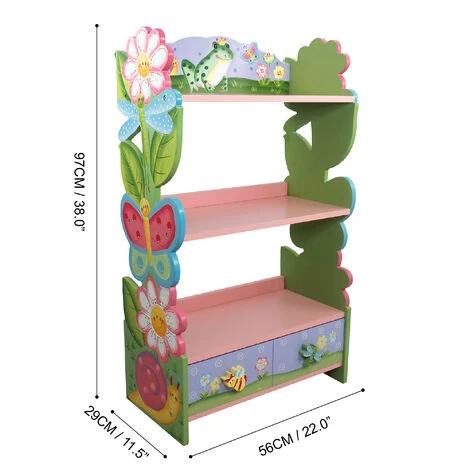TEAMSON KIDS Bibliothèque Enfant Fille Bois étagère De Rangement Livres Jouets Fantasy Fields W-7500A - Rose – Image 4