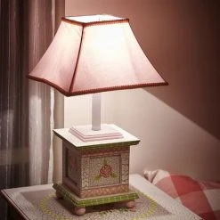 TEAMSON KIDS Lampe Enfant Cracked Rose Chevet Bureau Veilleuse Chambre Bébé Fille W-5069GE - Rose