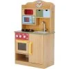 Cuisine Enfants Burlywood Dinette En Bois Avec 5 Accessoires Pour Filles Garçons Jeux D'Imitation Teamson Kids TD-11708A - Marron