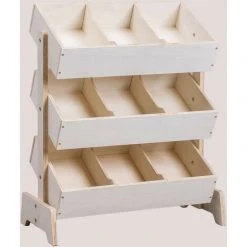 Meuble De Rangement à Jouets En Bois Yerai Kids SKLUM Bois De Pin Bois Naturel - Bois Naturel Bois Naturel
