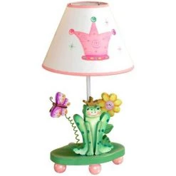TEAMSON KIDS Lampe à Poser Enfant Chevet Bureau Chambre Bébé Fille Fantasy Fields W-7506AE - Rose