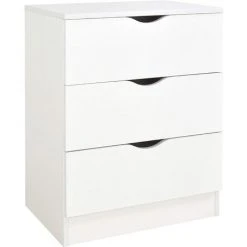 LEOMARK Commode Blanche Avec Les Tiroirs ROMA