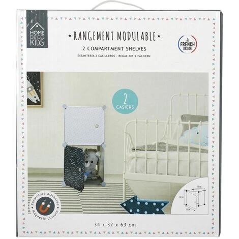 Rangement Modulable 2 Cubes Garçon Home Deco Kids – Image 5