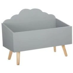 Coffre À Jouets En Bois Forme Nuage Gris Atmosphera For Kids