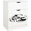 LEOMARK Commode Blanche Avec Les Tiroirs ROMA - Voiture