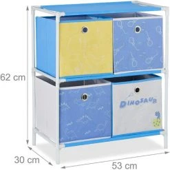 HELLOSHOP26 Étagère Rangement Jouets Fillette Design Meuble Chambre D'enfants