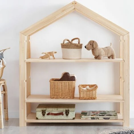 Selsey JAFARI - Bibliothèque Enfant / Bibliothèque Cabane (bois De Pin, 126 Cm) – Image 2