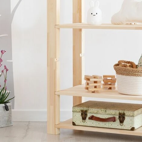 Selsey JAFARI - Bibliothèque Enfant / Bibliothèque Cabane (bois De Pin, 126 Cm) – Image 4