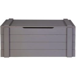 Coffre De Rangement Anthracite, H44 X L96 X P44 Cm -PEGANE-