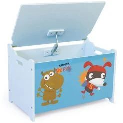 Coffre à Jouets En Bois Motif Animeaux Pour Enfant - Dim : L 60 X H 38 X P 35 Cm -PEGANE-