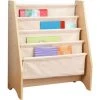 KIDKRAFT Bibliothèque Avec Rangements En Bois Et Coton Ecru Beige - Ecru