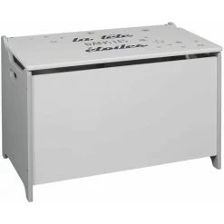 ALTOBUY IZARRA - Coffre à Jouets Enfant Motif Etoiles - Blanc