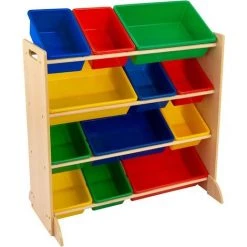 KIDKRAFT Meuble De Rangement En Bois 12 Bacs Pour Enfant Multicolore - Multicolore