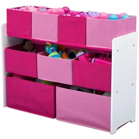 Delta Children DELTAKIDS - Meuble Rangement Jouets En Bois Et Tissu Non-tisse - Rose - Rose – Image 4