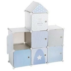 ATMOSPHERA FOR KIDS Lot De 7 Boîtes De Rangement "Château" 111cm Gris