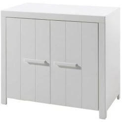 Paris Prix - Commode Enfant En Bois 2 Portes "erik" 100cm Blanc