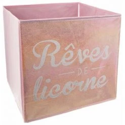 ATMOSPHERA FOR KIDS Boîte De Rangement Pliable "Licorne" 29x29cm Multicolore