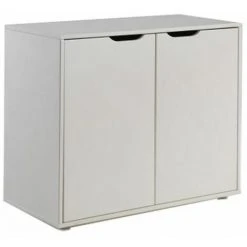 Paris Prix - Commode 2 Portes Enfant "pino" 86cm Blanc