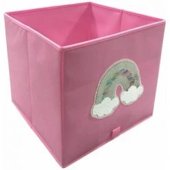 ATMOSPHERA FOR KIDS Boîte De Rangement "Arc En Ciel" 29cm Rose