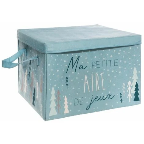 ATMOSPHERA FOR KIDS Coffre à Jouets "Aire De Jeux" 40cm Bleu