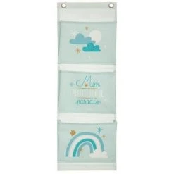 ATMOSPHERA FOR KIDS Rangement 3 Compartiments "Enfant" 55cm Bleu