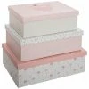 ATMOSPHERA FOR KIDS Lot De 3 Boîtes De Rangement "Bimbo" 40cm Rose