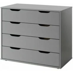 Paris Prix - Commode 4 Tiroirs Enfant "pino" 86cm Gris