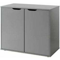 Paris Prix - Commode 2 Portes Enfant "pino" 86cm Gris