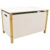 CIJEP SCANDIWOOD COFFRE A JOUETS EN BOIS H.37,5 X L.60 XP.36 CM POUR ENFANT - Blanc