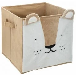 ATMOSPHERA FOR KIDS Boîte De Rangement Pliable "Lion" 29x29cm Jaune