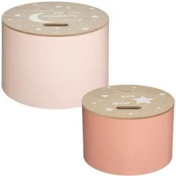 ATMOSPHERA, CRÉATEUR D'INTÉRIEUR Lot De 2 Tables De Rangement Rondes Rose - Rose