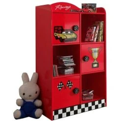 Paris Prix - Armoire Enfant "race" 133cm Rouge
