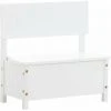 DéCOSHOP26 Banc Avec Dossier Coffre De Rangement Pour Chambre Enfant En Bois Blanc - Blante